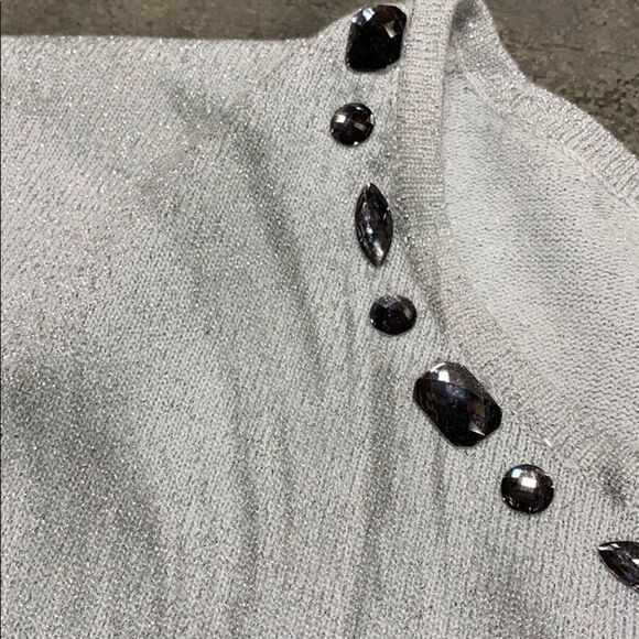 Alfred Dunner Blue/Gray quarter Sleeve Sweater Micro-Suede Pant Set - Picture 3 of 13